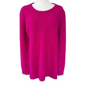 AKRIS Punto Wool Cashmere Sweater Hot Pink Size US 12‎ Large
